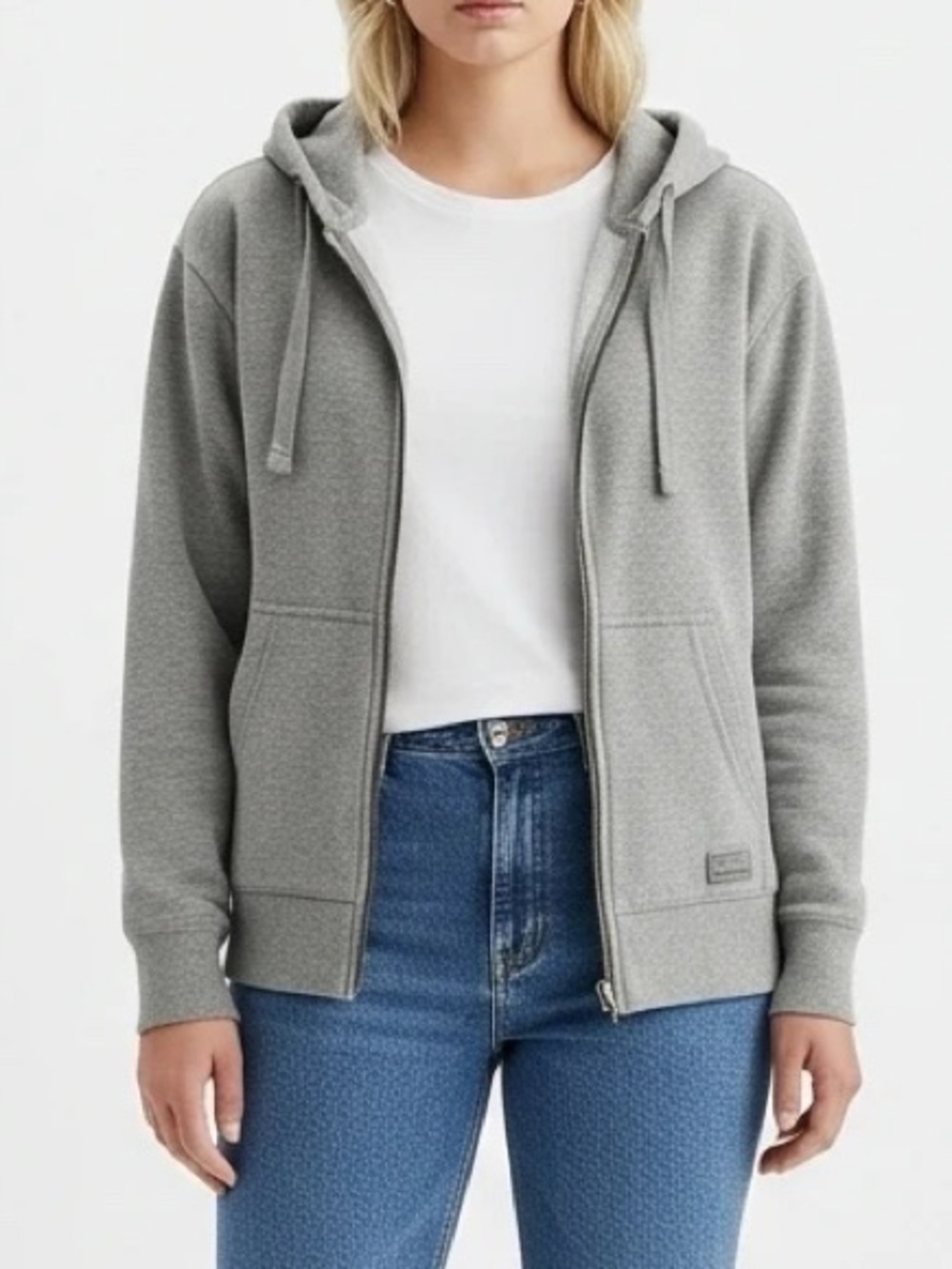 Eddie Bauer Grey Zip Up Hoodie Sweatshirt Jacket